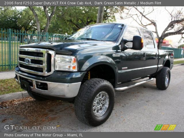 2006 Ford F250 Super Duty XLT FX4 Crew Cab 4x4 in Dark Green Satin Metallic