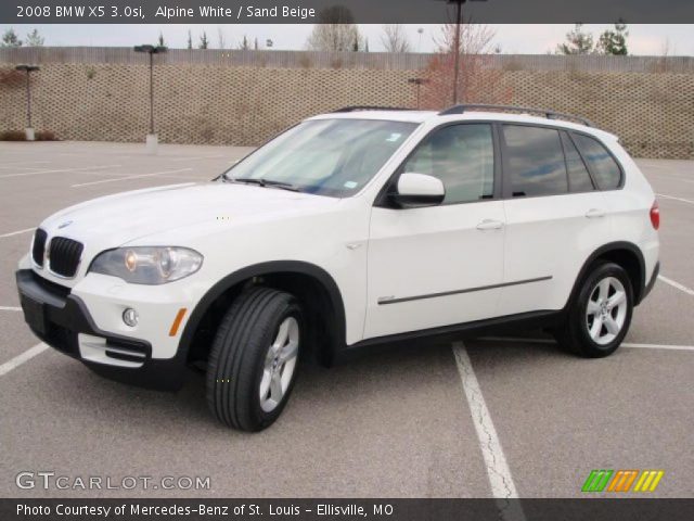 2008 BMW X5 3.0si in Alpine White