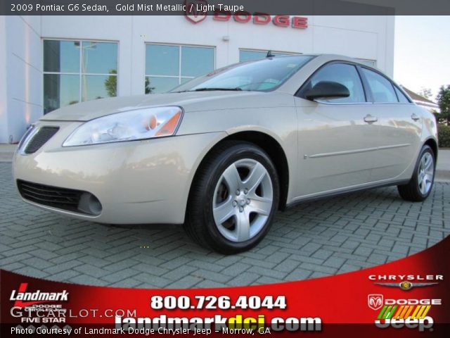 2009 Pontiac G6 Sedan in Gold Mist Metallic