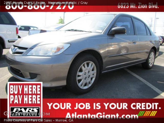 2005 Honda Civic LX Sedan in Magnesium Metallic