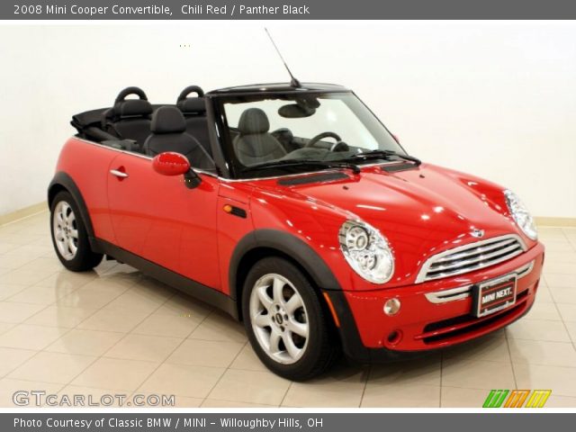 2008 Mini Cooper Convertible in Chili Red
