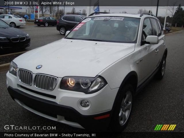2008 BMW X3 3.0si in Alpine White