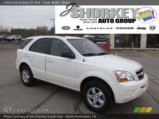 2009 Kia Sorento LX 4x4 in Clear White