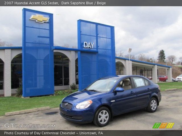 2007 Hyundai Accent GLS Sedan in Dark Sapphire Blue