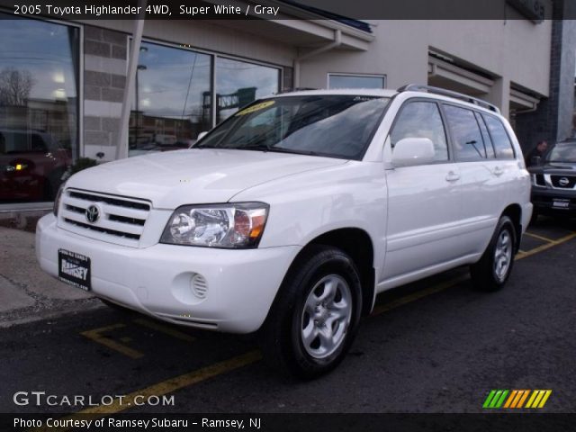 2005 Toyota Highlander 4WD in Super White