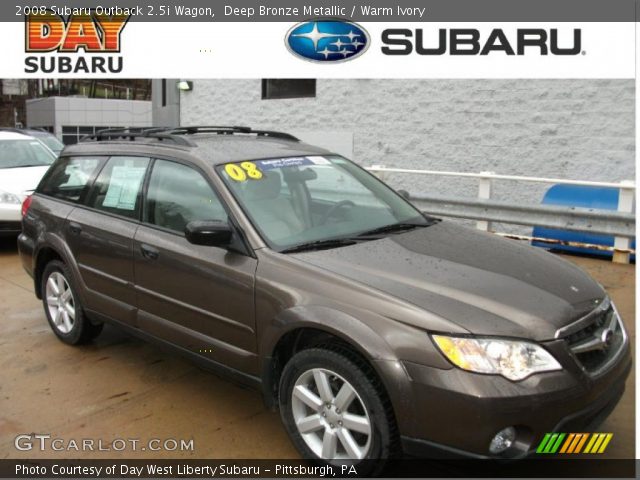 2008 Subaru Outback 2.5i Wagon in Deep Bronze Metallic