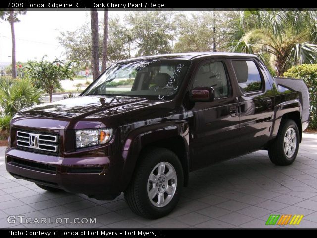 2008 Honda Ridgeline RTL in Dark Cherry Pearl