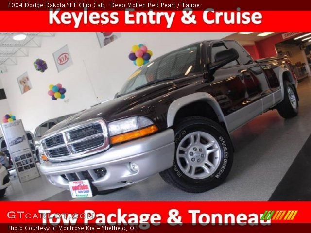 2004 Dodge Dakota SLT Club Cab in Deep Molten Red Pearl
