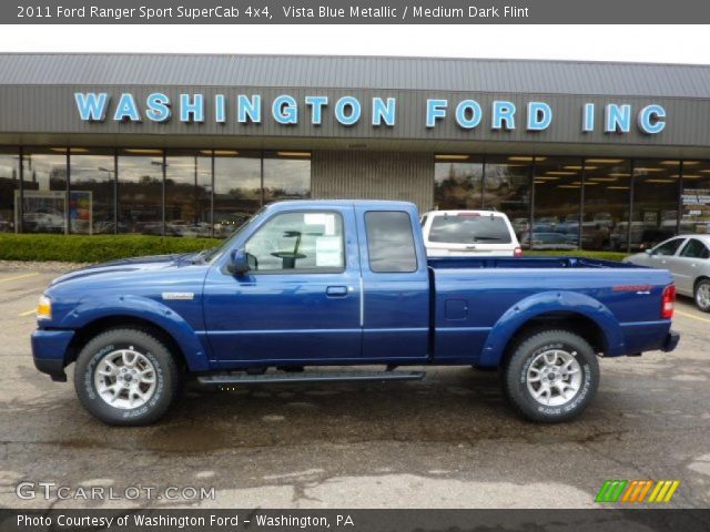 2011 Ford Ranger Sport SuperCab 4x4 in Vista Blue Metallic