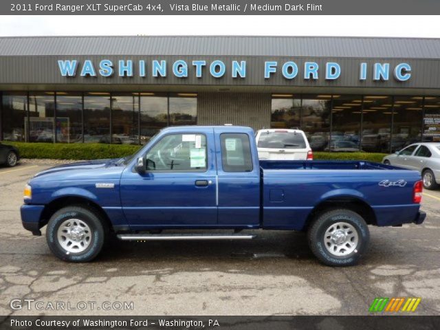 2011 Ford Ranger XLT SuperCab 4x4 in Vista Blue Metallic