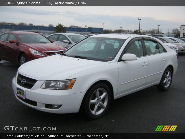 2007 Hyundai Sonata SE V6 in Arctic White
