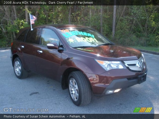 2008 Acura MDX Technology in Dark Cherry Pearl