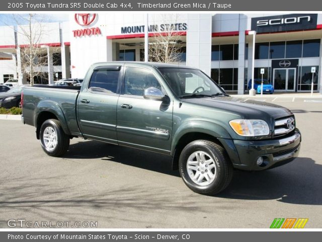2005 Toyota Tundra SR5 Double Cab 4x4 in Timberland Green Mica