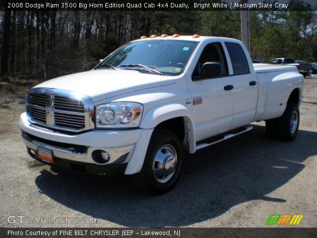 2008 Dodge Ram 3500 Big Horn Edition Quad Cab 4x4 Dually in Bright White