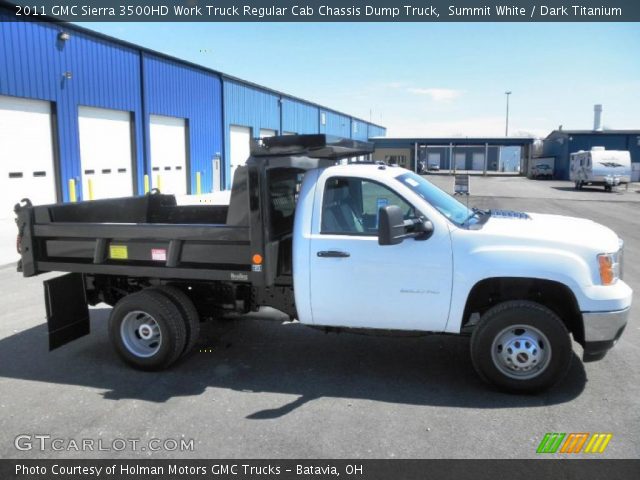 2011 GMC Sierra 3500HD Work Truck Regular Cab Chassis Dump Truck in Summit White