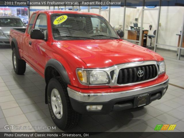 2001 Toyota Tacoma V6 PreRunner Xtracab in Radiant Red