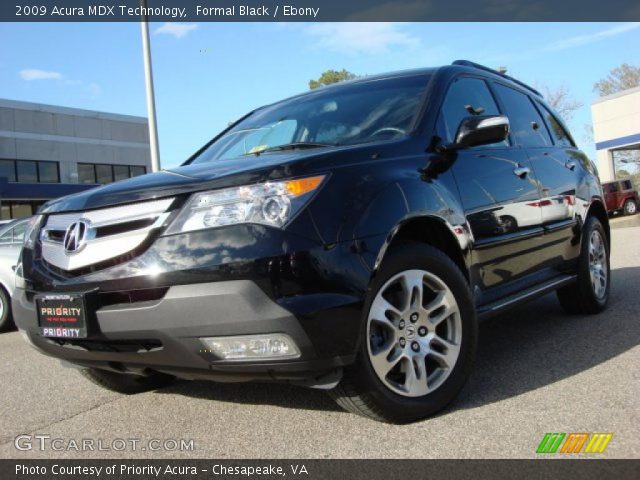 2009 Acura MDX Technology in Formal Black