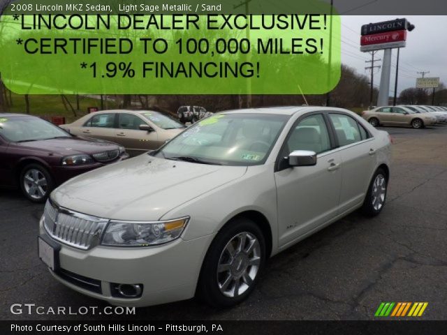 2008 Lincoln MKZ Sedan in Light Sage Metallic