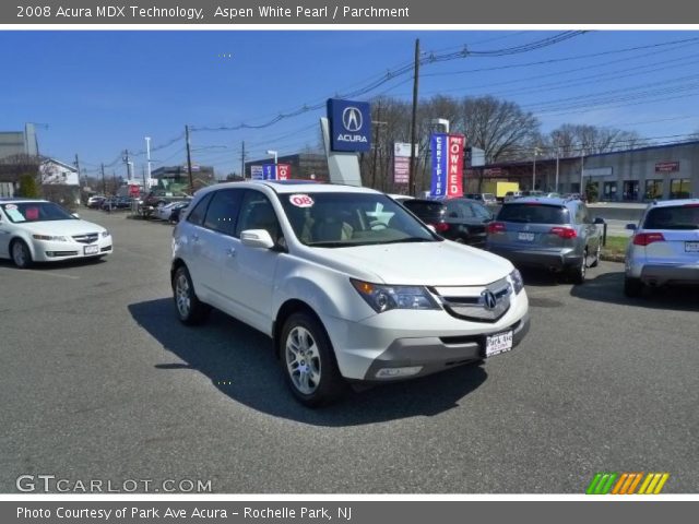 2008 Acura MDX Technology in Aspen White Pearl