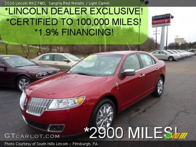 2010 Lincoln MKZ FWD in Sangria Red Metallic