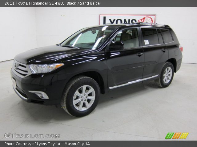 2011 Toyota Highlander SE 4WD in Black