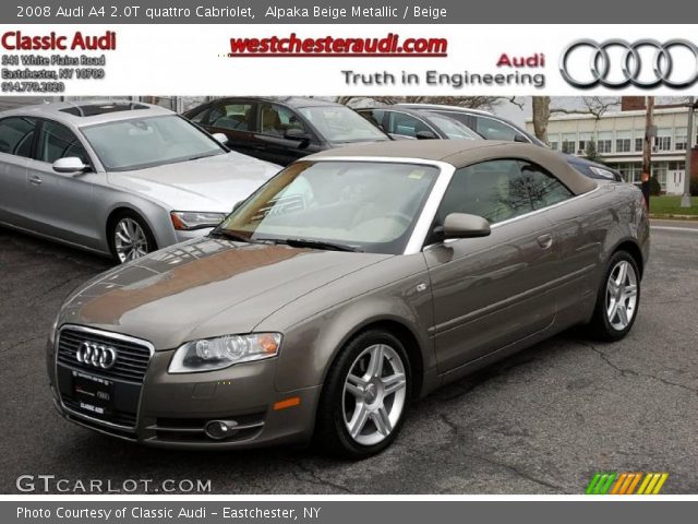 2008 Audi A4 2.0T quattro Cabriolet in Alpaka Beige Metallic