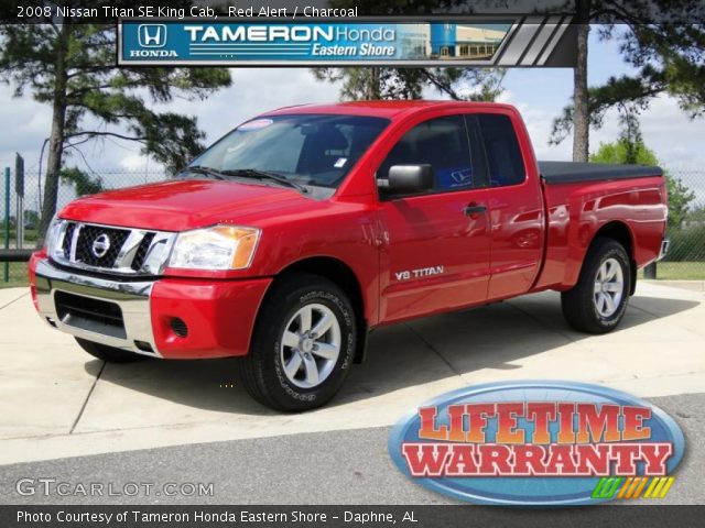 2008 Nissan Titan SE King Cab in Red Alert