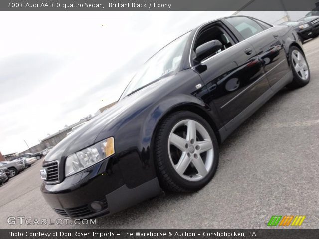 2003 Audi A4 3.0 quattro Sedan in Brilliant Black