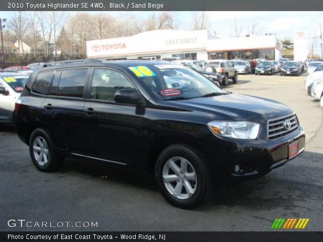 2010 Toyota Highlander SE 4WD in Black