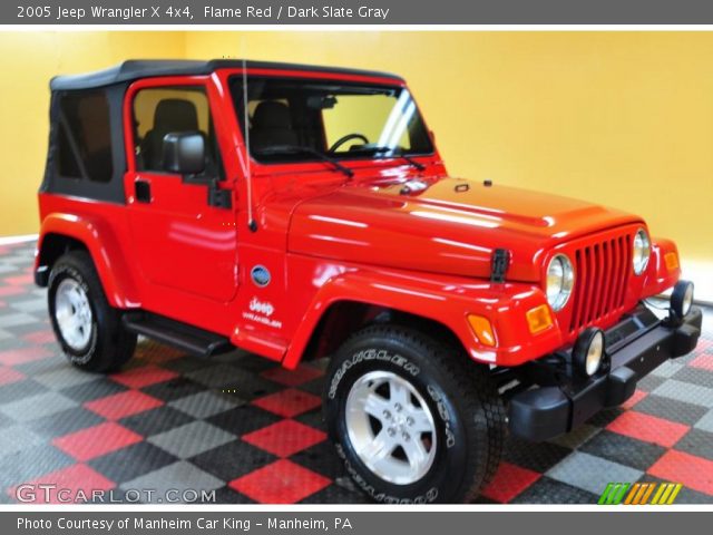 2005 Jeep Wrangler X 4x4 in Flame Red