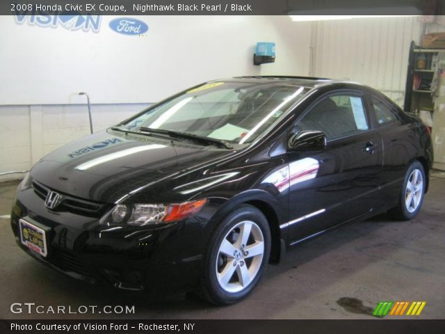 2008 Honda Civic EX Coupe in Nighthawk Black Pearl