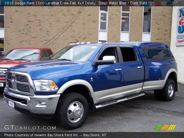 2010 Dodge Ram 3500 Laramie Crew Cab 4x4 Dually in Deep Water Blue