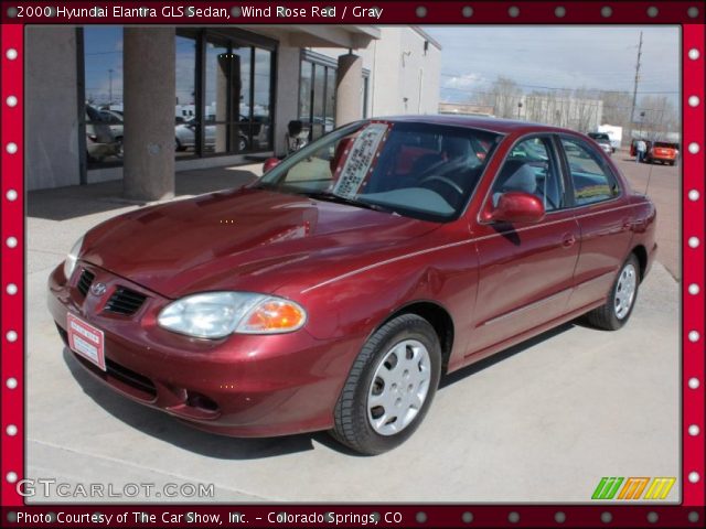 2000 Hyundai Elantra GLS Sedan in Wind Rose Red