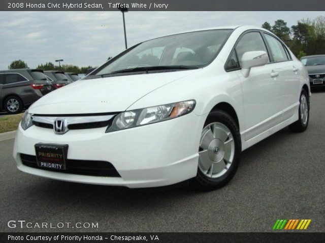 2008 Honda Civic Hybrid Sedan in Taffeta White