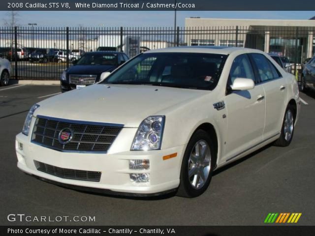 2008 Cadillac STS V8 in White Diamond Tricoat