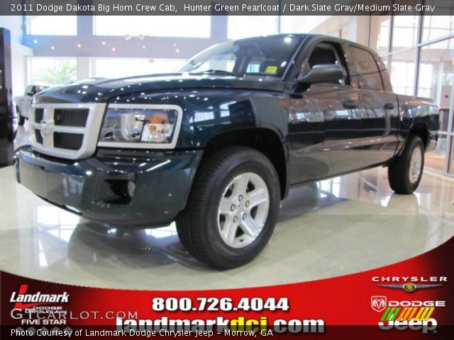 2011 Dodge Dakota Big Horn Crew Cab in Hunter Green Pearlcoat