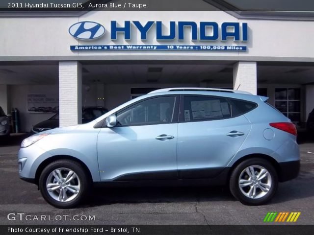 2011 Hyundai Tucson GLS in Aurora Blue