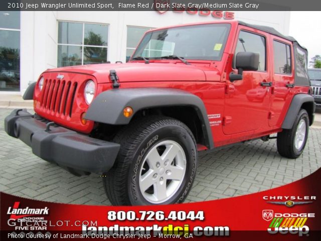 2010 Jeep Wrangler Unlimited Sport in Flame Red