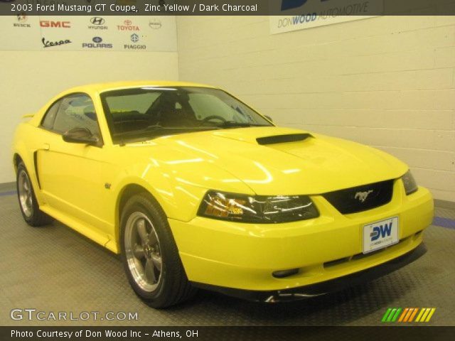 2003 Ford Mustang GT Coupe in Zinc Yellow