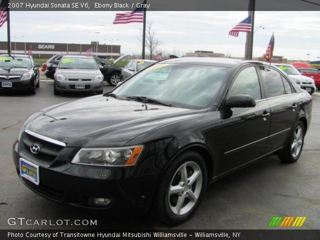 2007 Hyundai Sonata SE V6 in Ebony Black