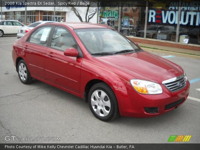 2008 Kia Spectra EX Sedan in Spicy Red