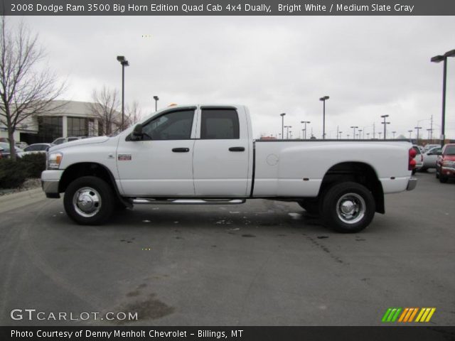 2008 Dodge Ram 3500 Big Horn Edition Quad Cab 4x4 Dually in Bright White