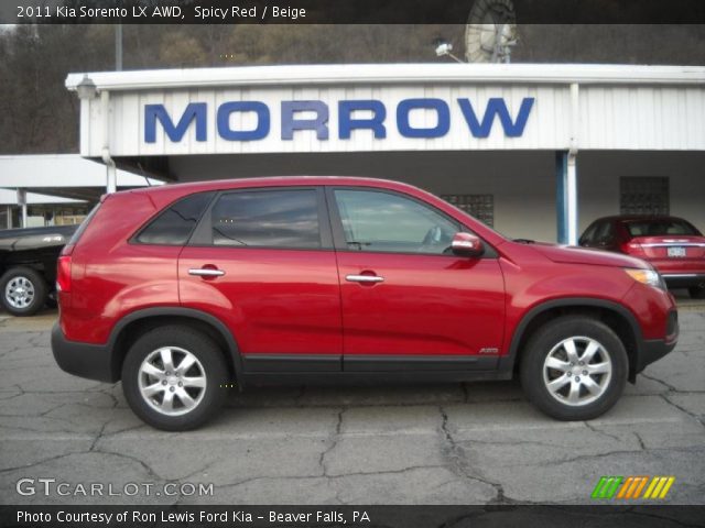 2011 Kia Sorento LX AWD in Spicy Red