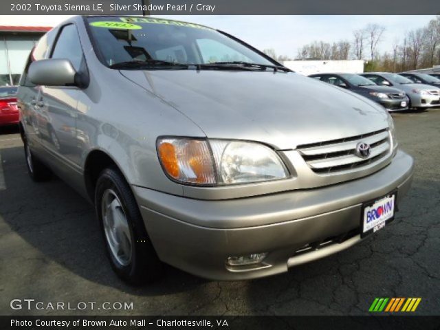 2002 Toyota Sienna LE in Silver Shadow Pearl