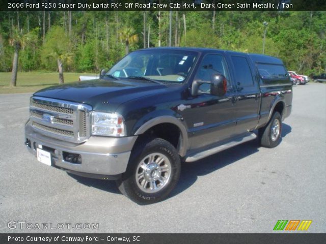 2006 Ford F250 Super Duty Lariat FX4 Off Road Crew Cab 4x4 in Dark Green Satin Metallic