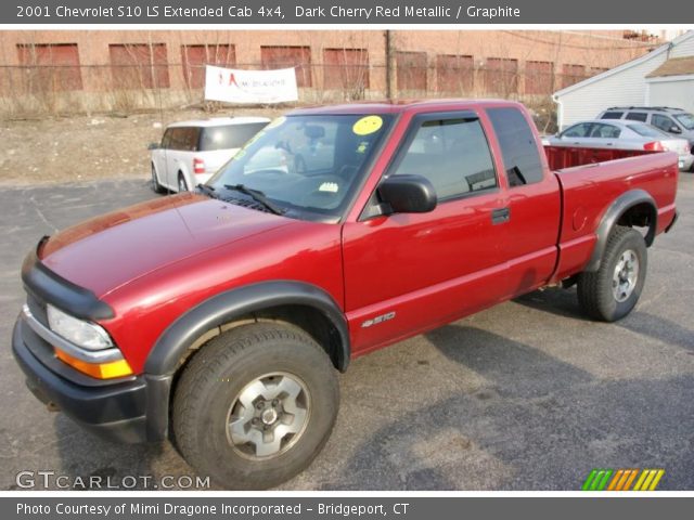 2001 Chevrolet S10 LS Extended Cab 4x4 in Dark Cherry Red Metallic