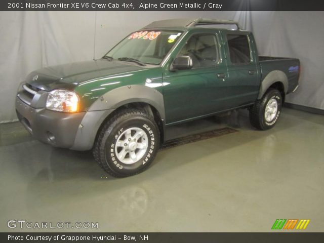 2001 Nissan Frontier XE V6 Crew Cab 4x4 in Alpine Green Metallic
