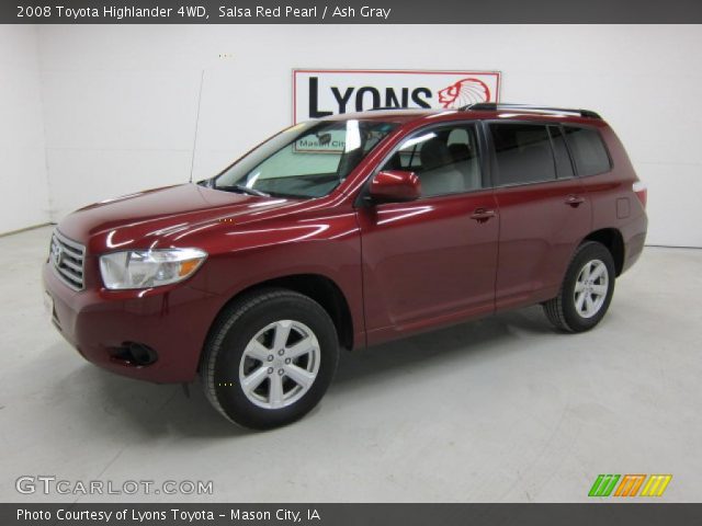 2008 Toyota Highlander 4WD in Salsa Red Pearl