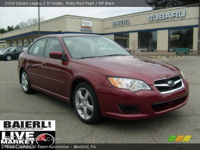 2009 Subaru Legacy 2.5i Sedan in Ruby Red Pearl