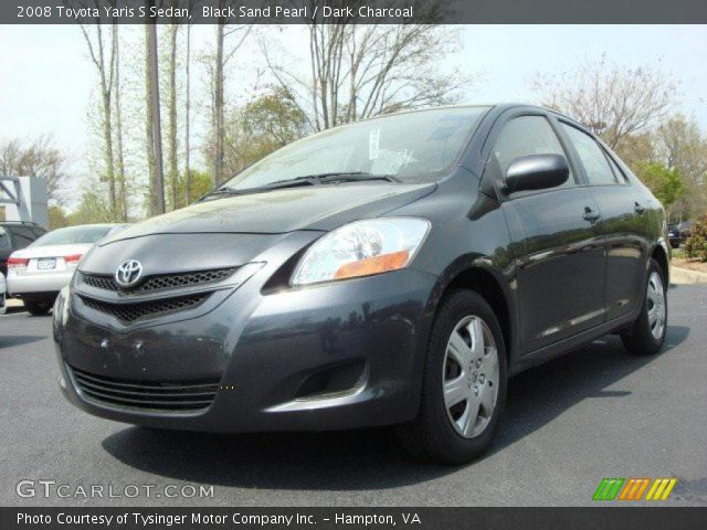 2008 Toyota Yaris S Sedan in Black Sand Pearl